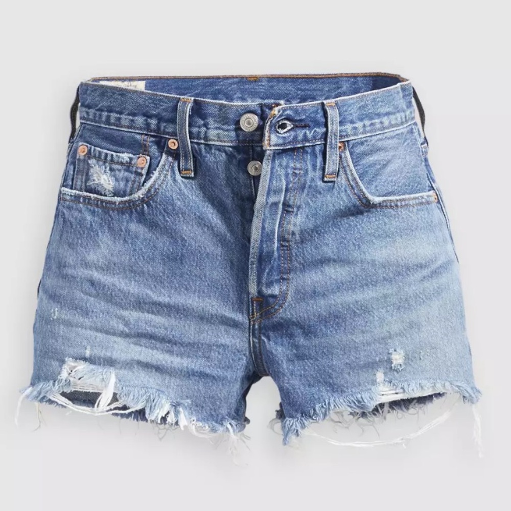 Women's Levi’s 501 Distressed Button Fly Shorts